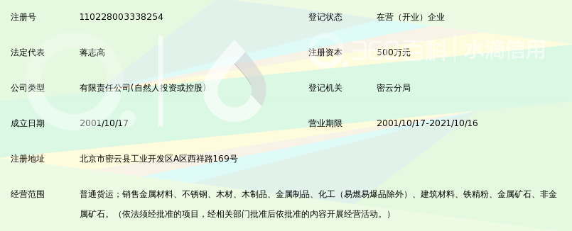 北京恒升展望金属材料